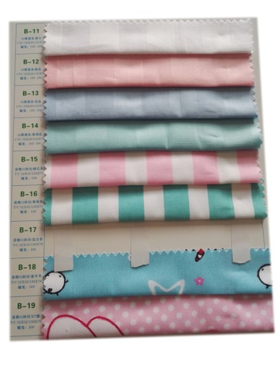 TB-CNFG 30厚緞條 CVC30*30/133*70  滌棉32斜紋 T/C32*32/130*70  耐漂白水 耐氯漂 制服 Anti bleaching   bleaching resistant 色織布巾 45度照